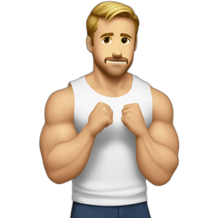 Ryan Gosling flexing his muscles emoji