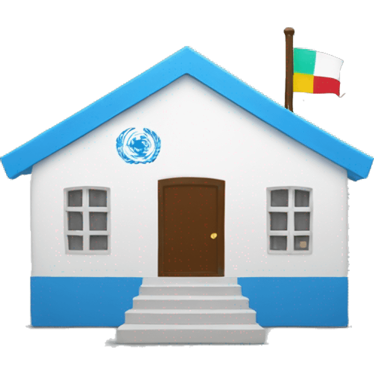 Home with flags united Nations members emoji