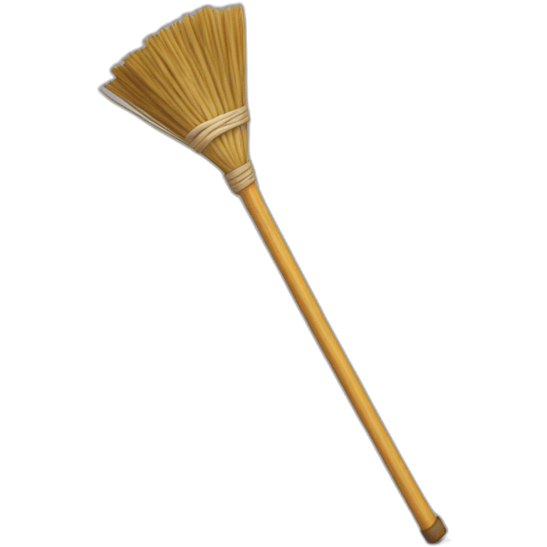 broom with eyes and smile emoji