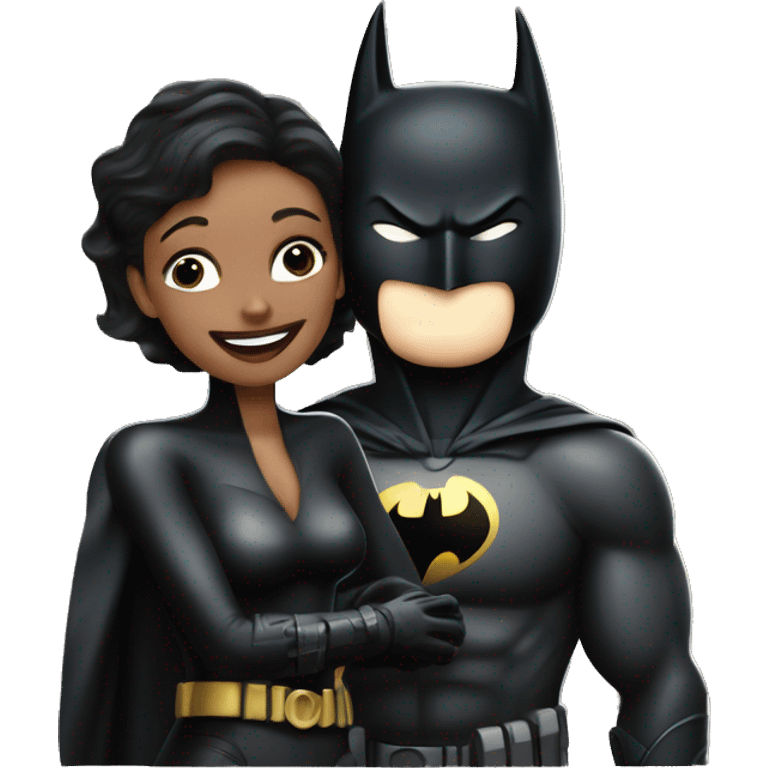 Batman loves with catwoman emoji