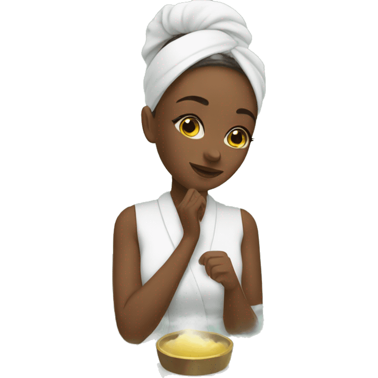 a girl having a spa day  emoji