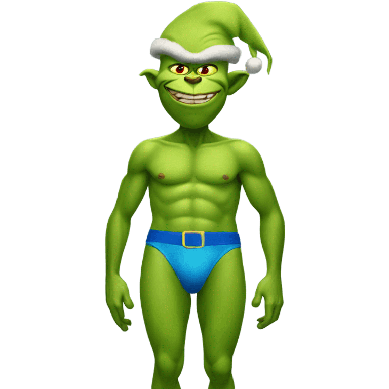 Grinch in speedo emoji