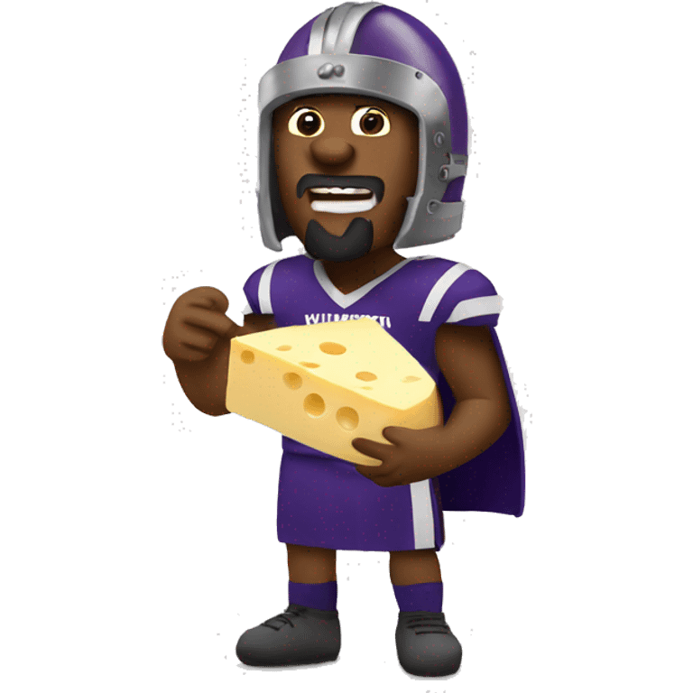 Minnesota Viking eating cheese emoji