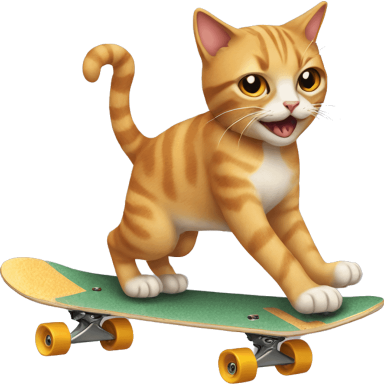 Cat on a skateboard emoji