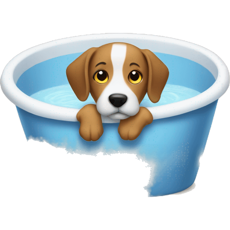 Dog in tub  emoji