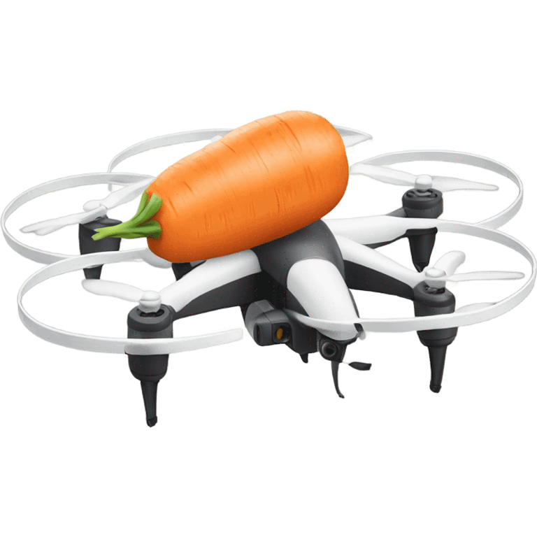 Drone carrying a carrot emoji