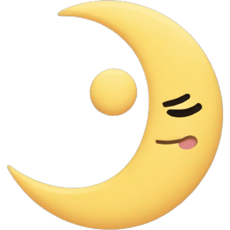 Moon astrology symbol with cute face emoji