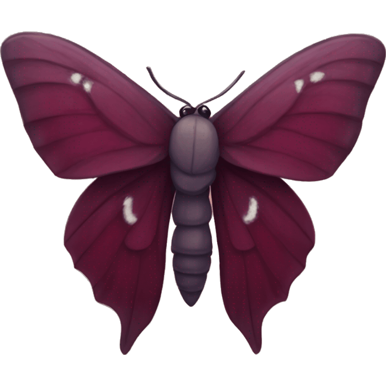 beautiful wine colored moth emoji