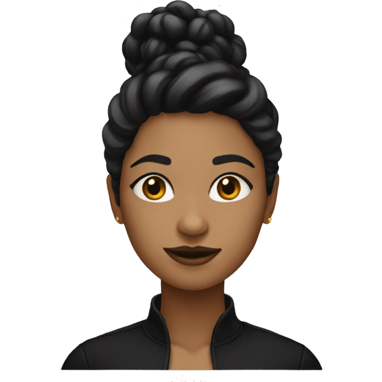 cool woman in black outfit emoji