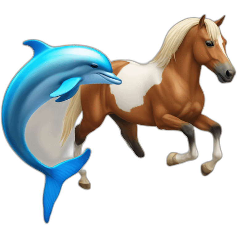 horse and dolphin  emoji