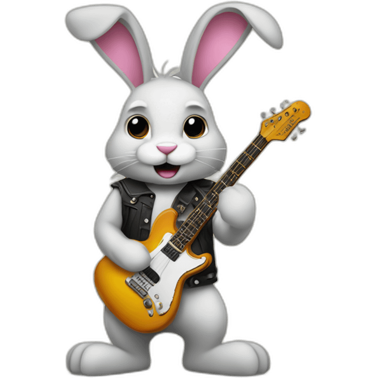 Easterbunny as a rocker emoji