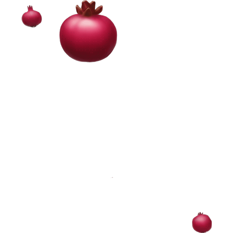 pomegranate  black outline  emoji