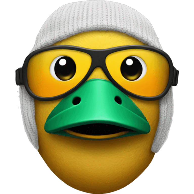 duck with a ski mask emoji