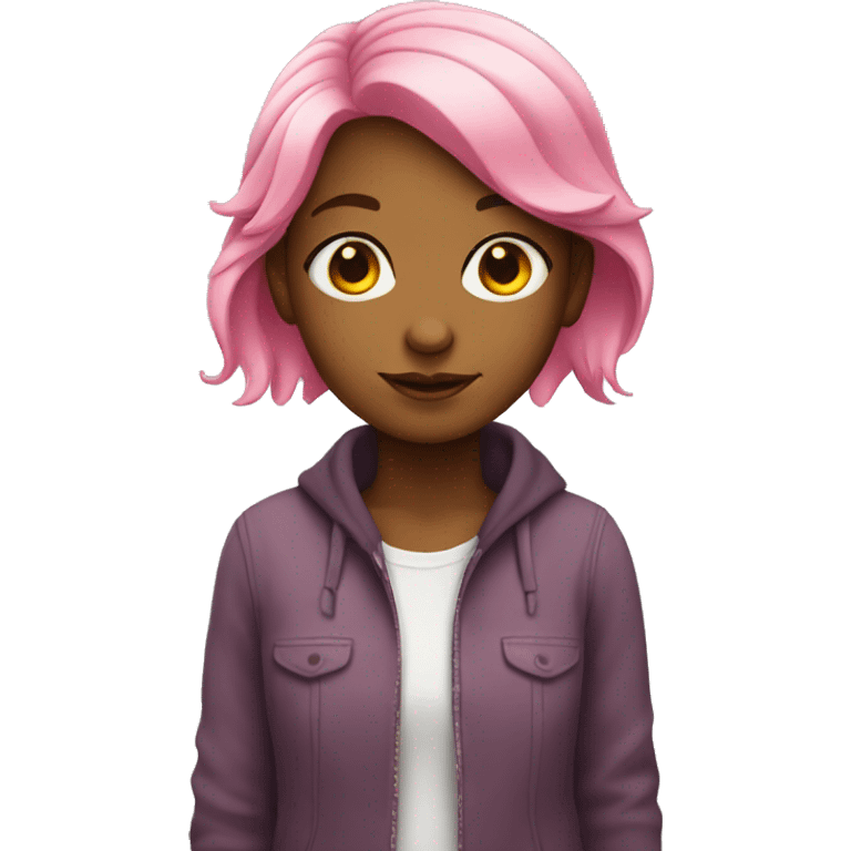 Pink haired girl emoji