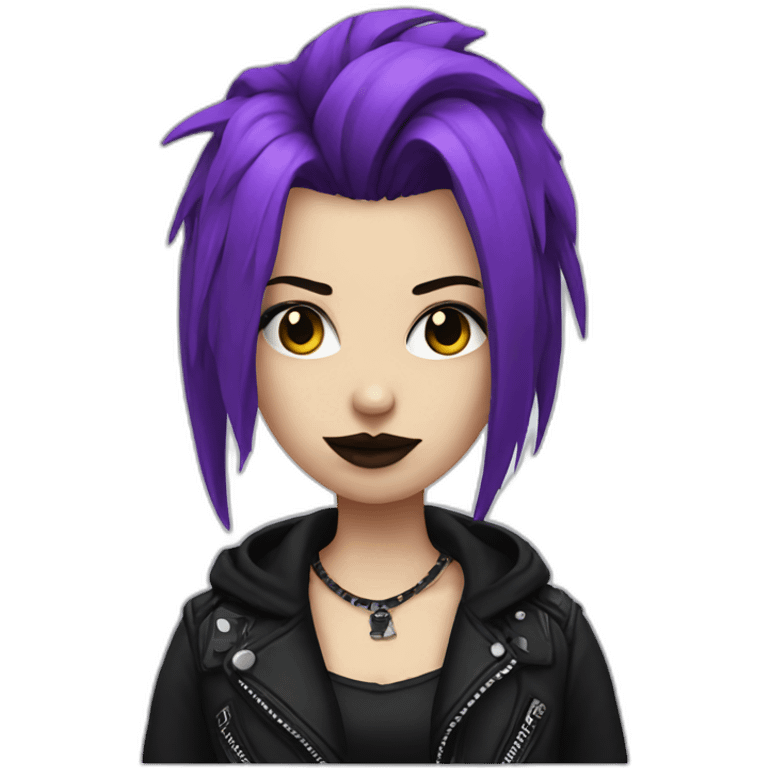 Punk gothic girl emoji