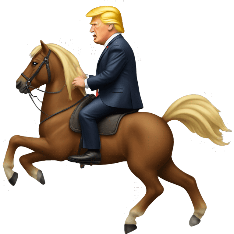 Trump sur un cheval  emoji