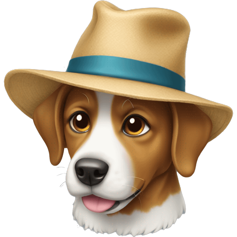 dog with hat emoji