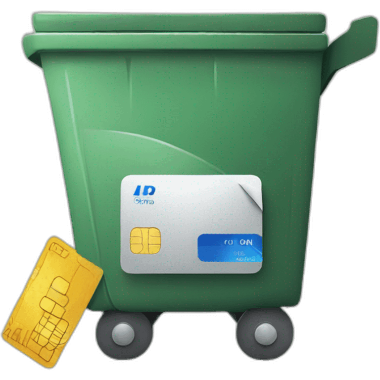 Credit card in the trash emoji