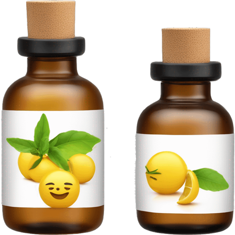 Realistic essential oils diffuser bottles isolated.  emoji