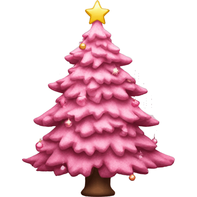 Pink aesthetic Christmas tree emoji