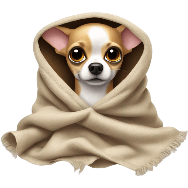 Chihuahua under blanket emoji