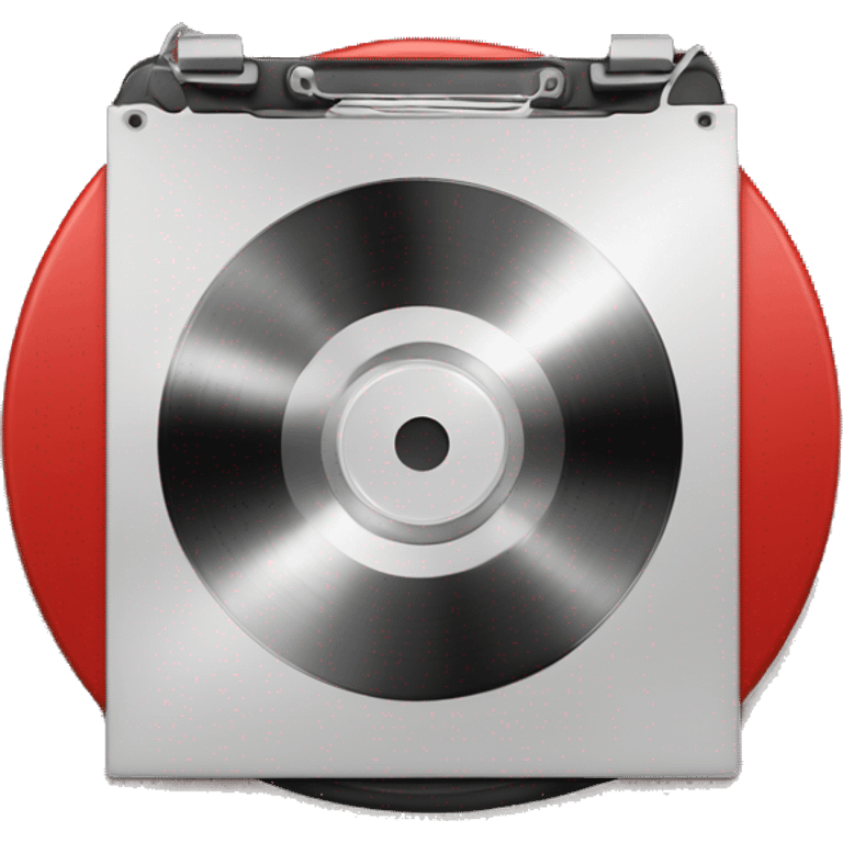 Vinyl Disc little center red  emoji