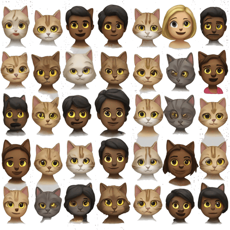 Cat humans  emoji