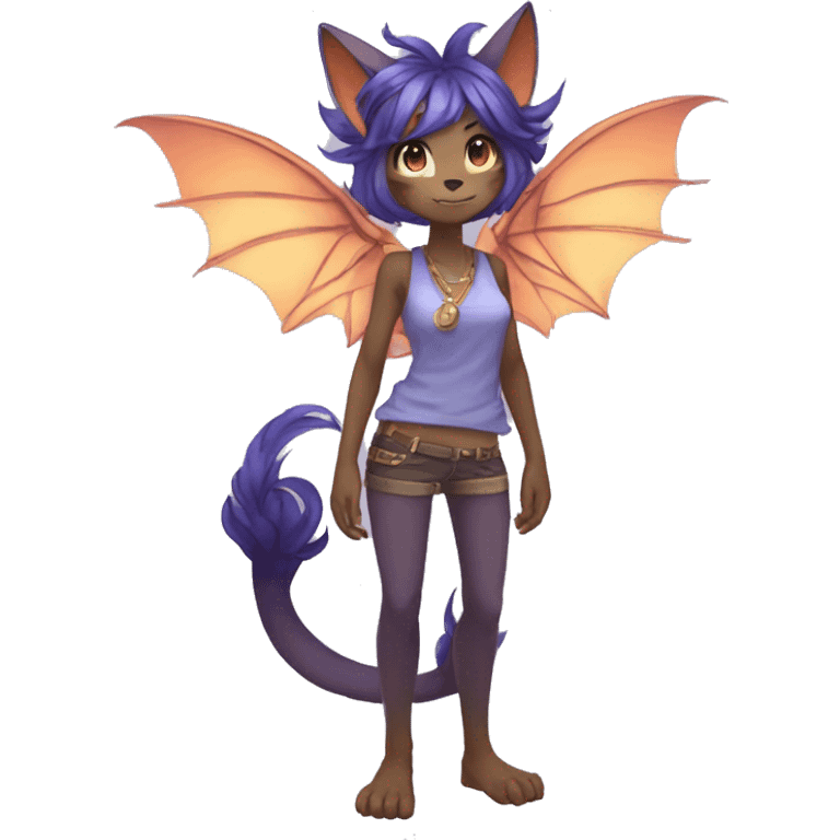 Anthro cool cute kawaii LiLaiRa-Modern-Vernid-Fakémon Full Body emoji