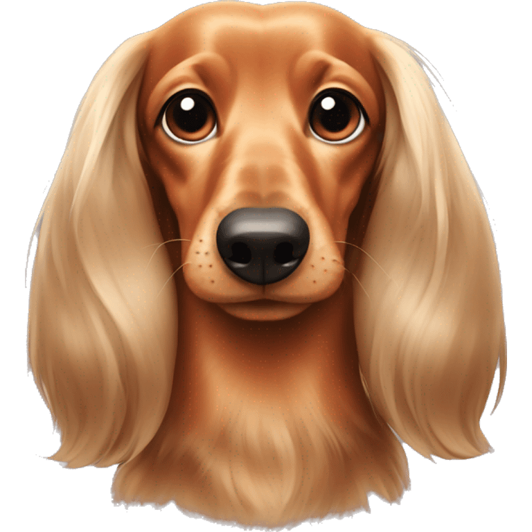 Long haired daschund  emoji