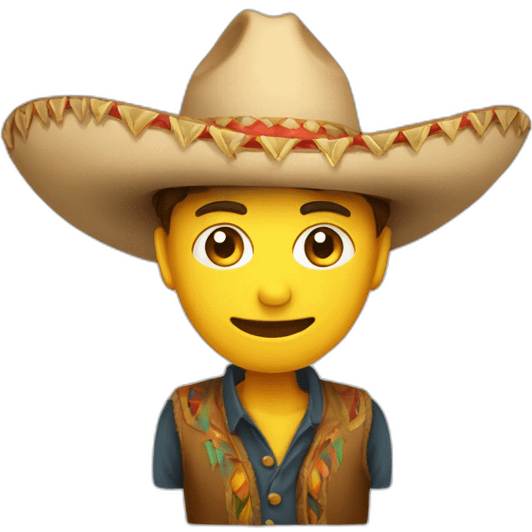 Chat avec un chapeau mexicain emoji