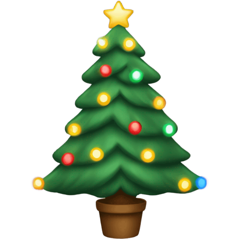 Christmas tree with lights  emoji