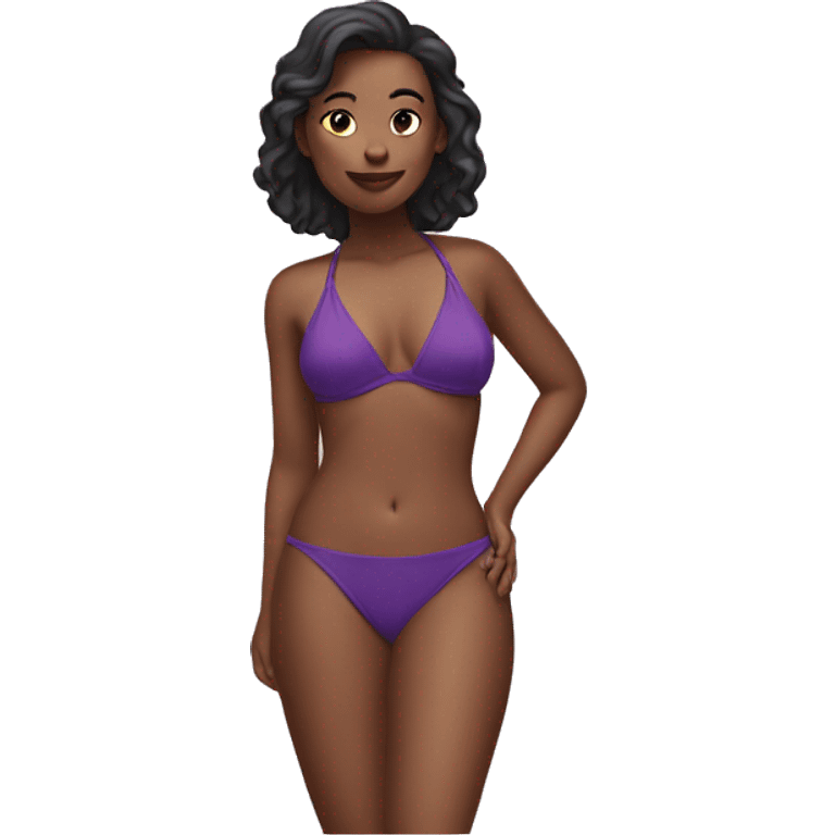 A woman in purple bikini emoji