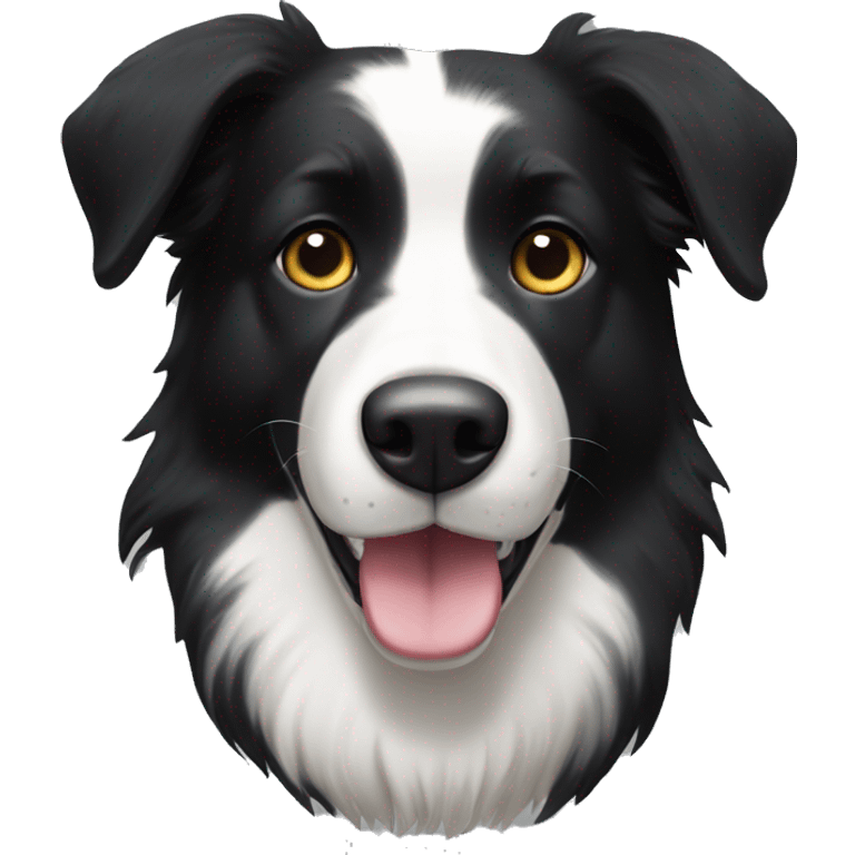 Black & white Bordercollie / Labrador with short fur emoji