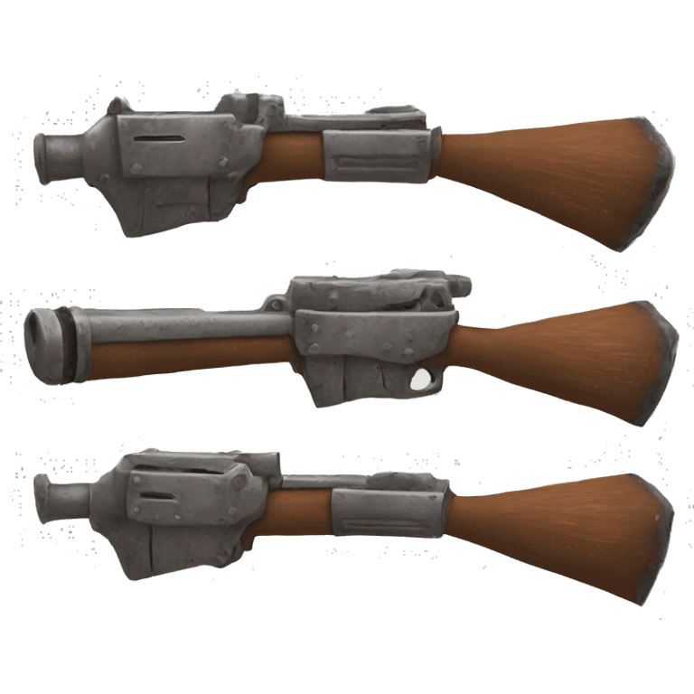 humas rust video game with doble barrel emoji