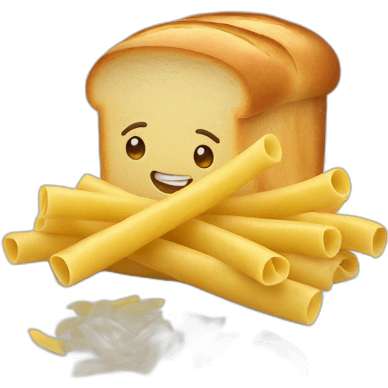 Bread with pasta emoji