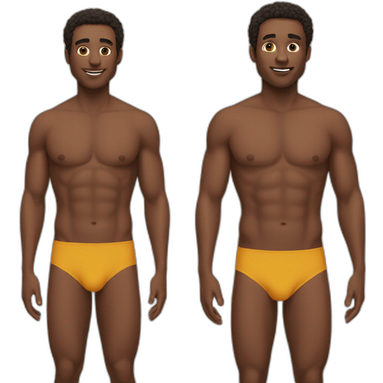 two men in speedos emoji