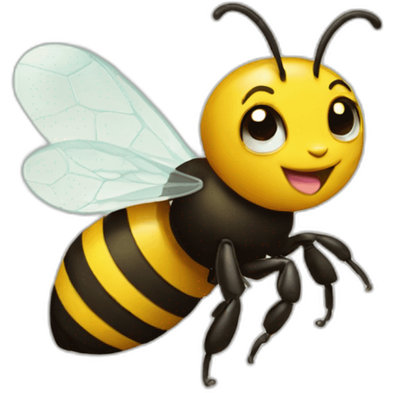 Bee happy emoji