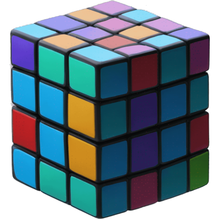 a perfect rubix cube with completed sides emoji