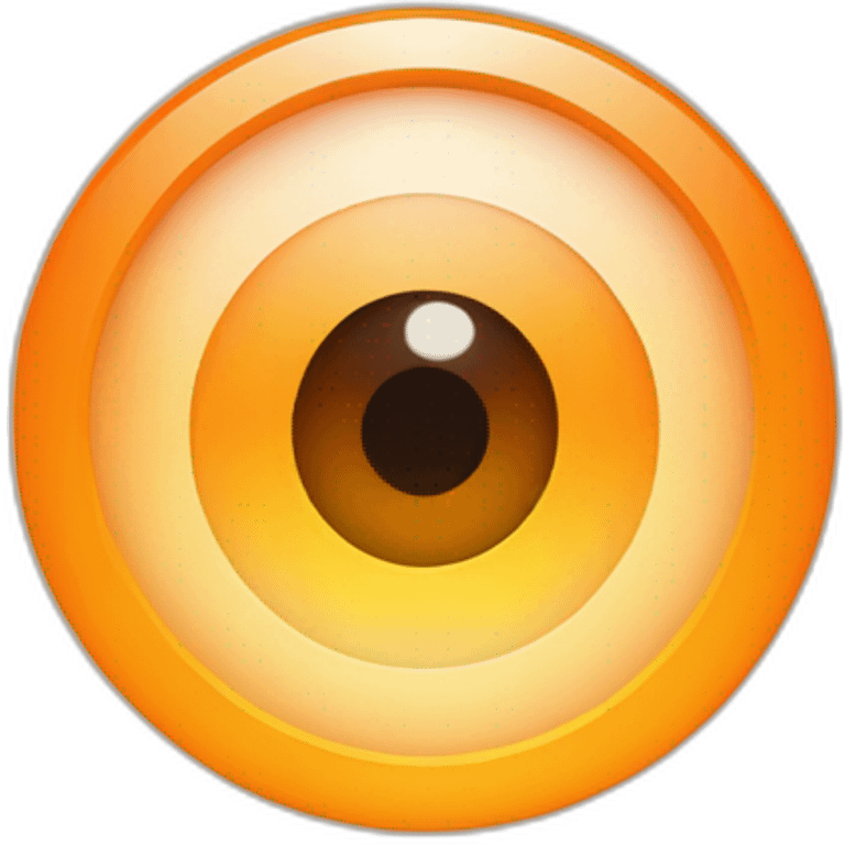 circle of inward facing straight arrows of orange gradient forming a eye ui emoji