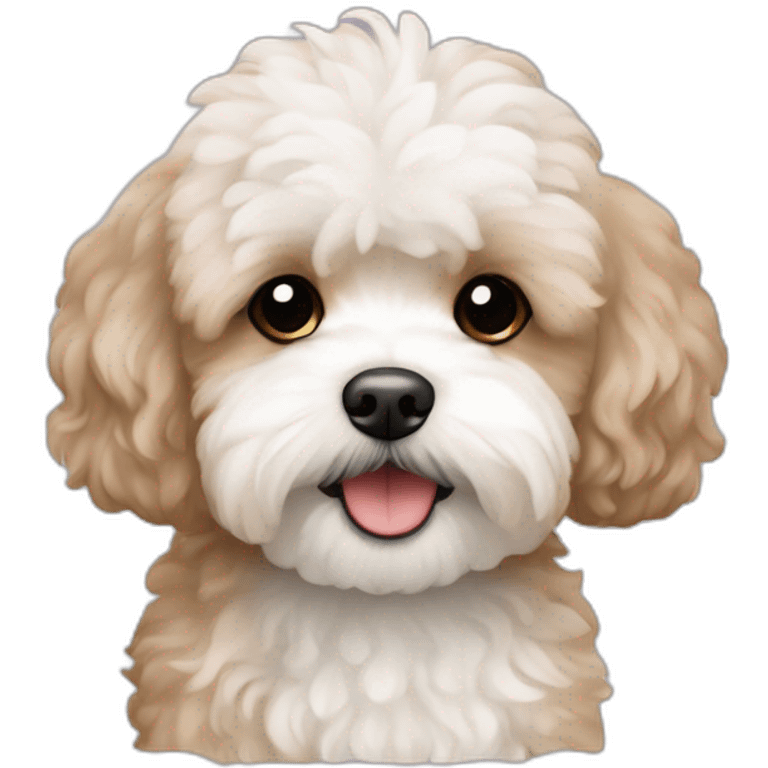 white and milky brown maltipoo emoji