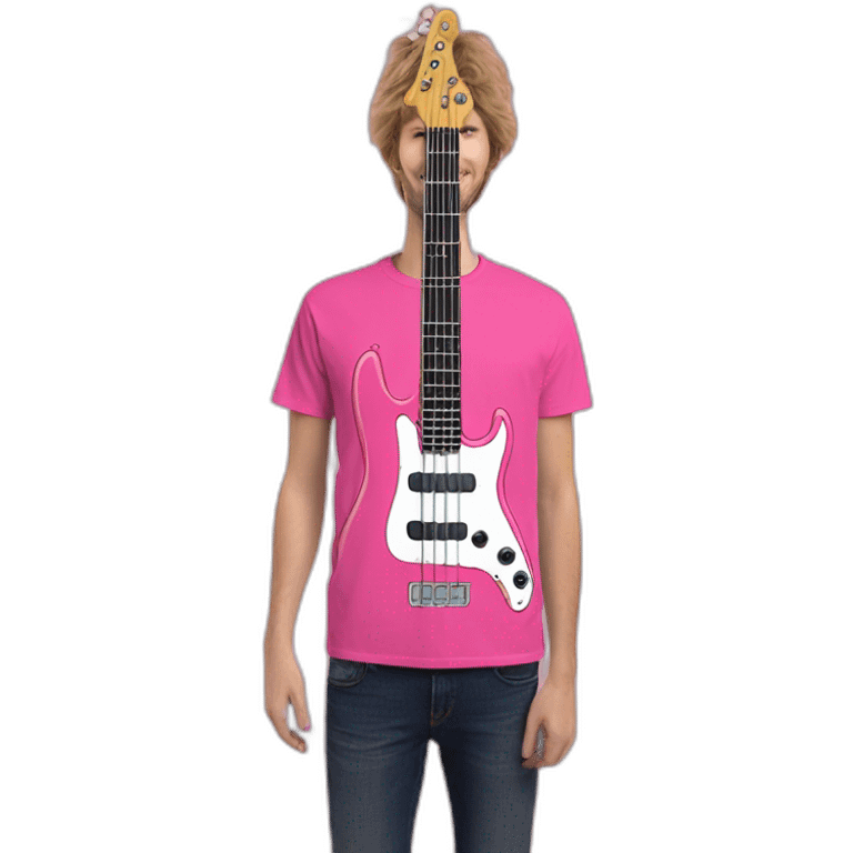 bruned-long-bassguitar-player-pink-tshirt-pink emoji