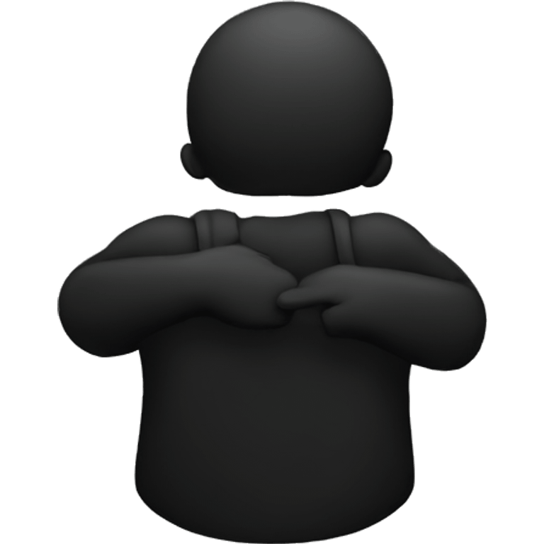 Hug black emoji