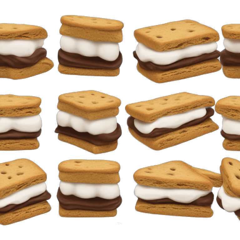 Realistic smores cookie sandwich isolated  emoji