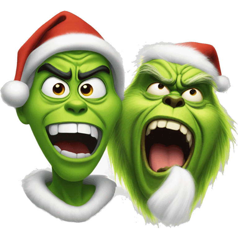 Scream and the grinch emoji