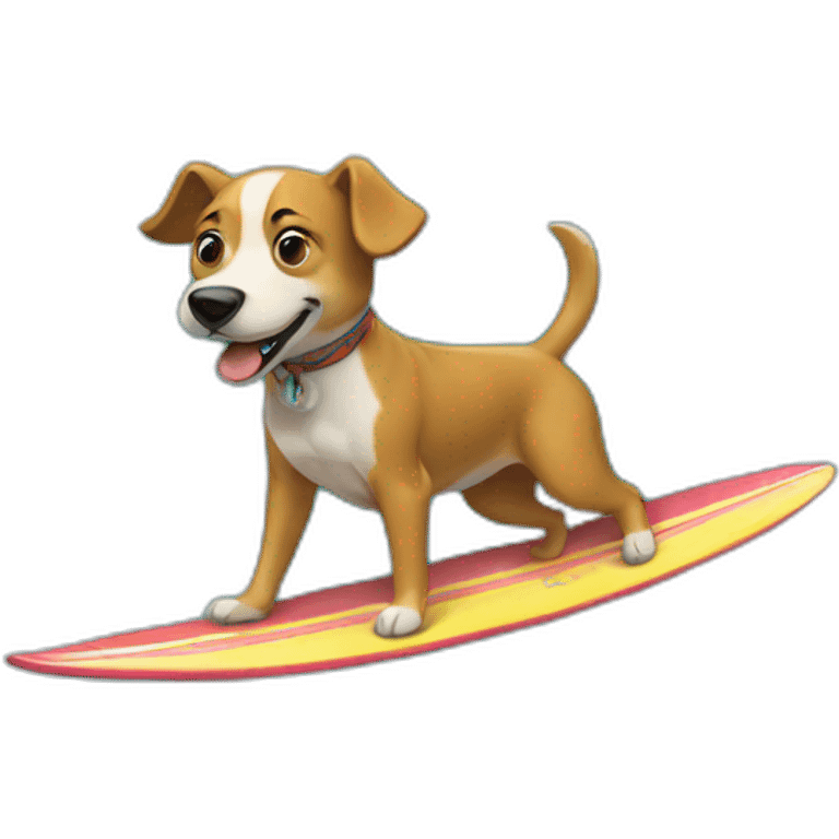 surfing dog emoji