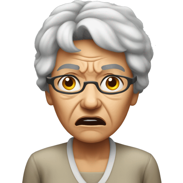 Angry grandmother  emoji