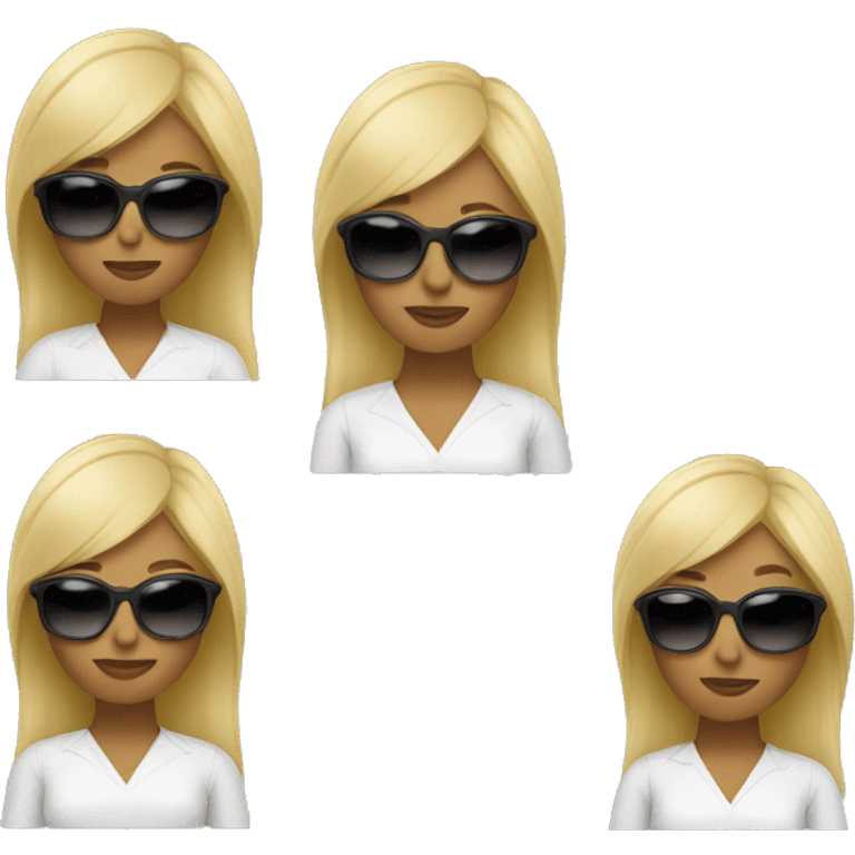 Blonde woman with sunglasses  emoji