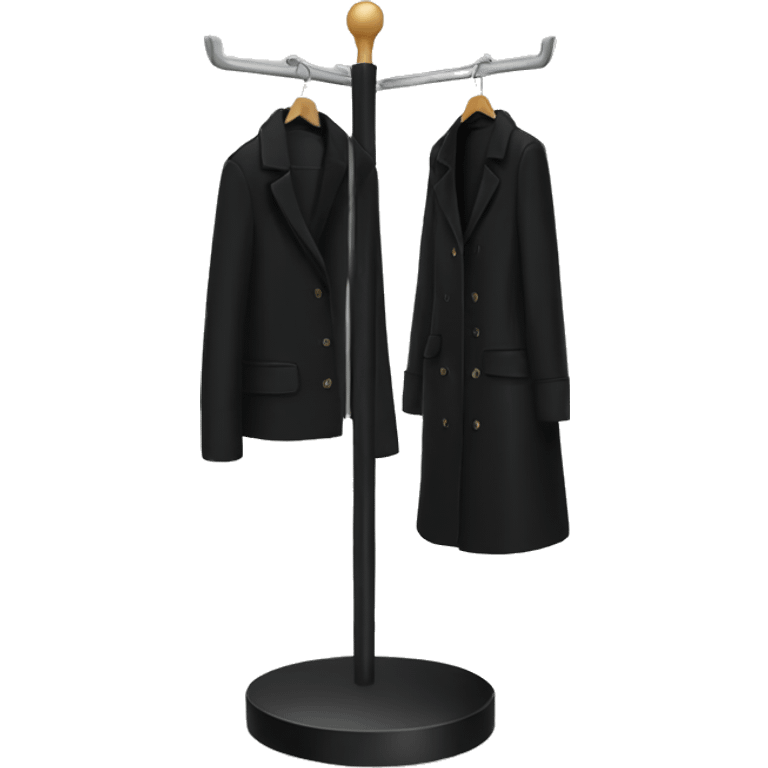 coat rack black dress emoji