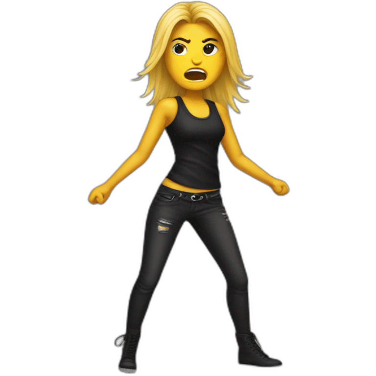 headbanger woman emoji