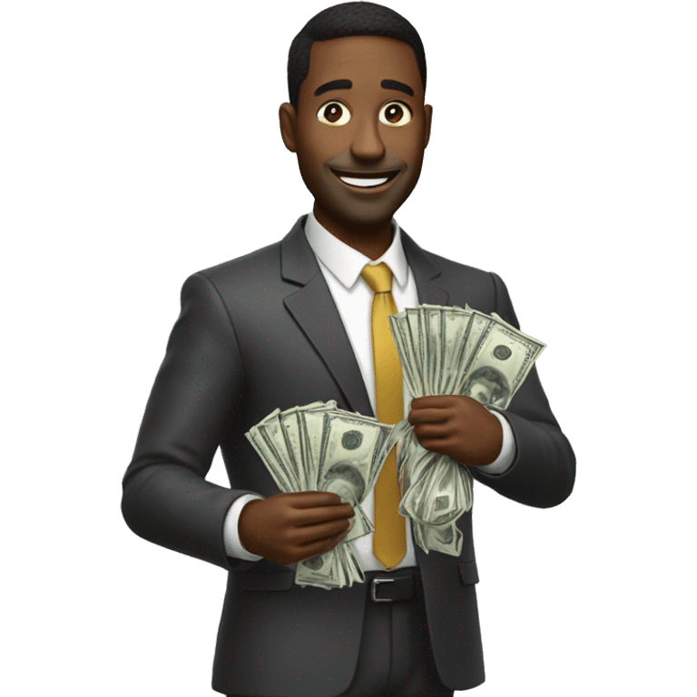 investor with money in hand (realistic) emoji